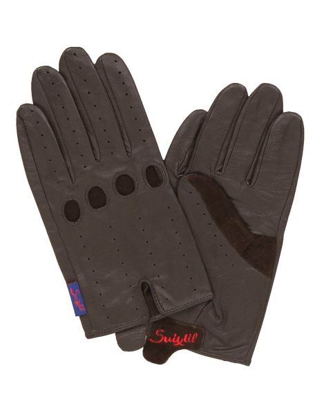 Suixtil Gloves Fahrerhandschuhe Lammleder braun