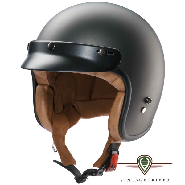 RB-730 Retro-Jethelm-titaan-grau-mit-Schirm-und-Zulassung